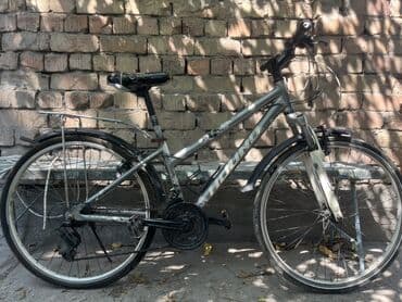 германский велосипед: Унисекс велосипед с прочной алюминиевой рамой серого цвета, идеально — 1