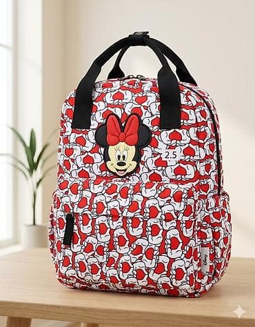 сумка миньон: Детский рюкзак Disney Minnie Mouse - Яркий принт с ладошками в форме — 2