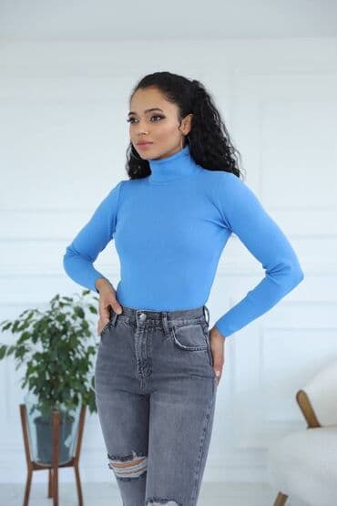 водоласки: Водолазка, Классическая модель, Трикотаж, Турция — 1