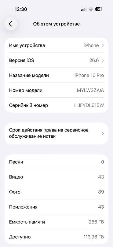 3д печат: IPhone 16 Pro, 256 ГБ Характеристики: - Модель: iPhone 16 Pro (номер — 3