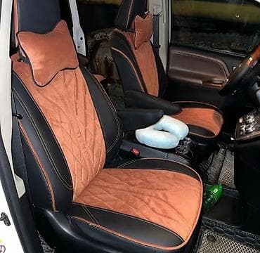 Чехлы Экокожа, С подушкой, цвет - Черный, Toyota