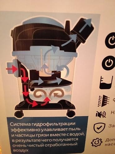 Бытовая техника: Пылесос, Стандартный, Сухая, Влажная, Смешанная, Фильтр для воды — 4