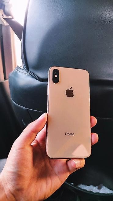 IPhone Xs, Б/у, 64 ГБ, Matte Gold, Чехол