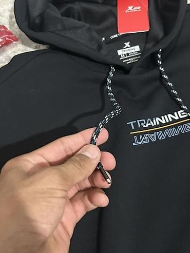 nike tech: Худи TRAINING Core - Цвет: черный - Принт: надпись TRAINING на груди — 6