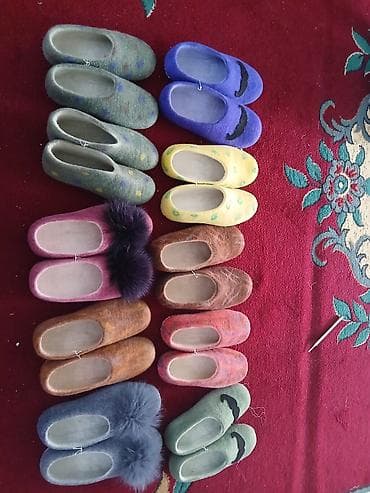 с перчатки: Валяные тапочки ручной работы - Материал: натуральная шерсть, плотная — 1