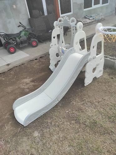 продать брейнрот: Детский игровой комплекс 3-в-1 для дома и двора - Горка с плавным — 3