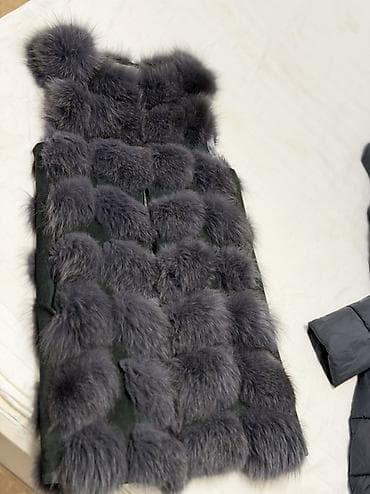 удлинённая кофта: Жилет из меха, женский - Дизайн: длинный меховой жилет без рукавов — 1