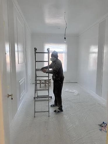 Буюртмага эшиктер: Дубалдарды сырдоо, Шыптарды сырдоо, Терезелерди сырдоо, Майдын негизинде, Суунун негизинде, 6 жылдан ашык тажрыйба — 8