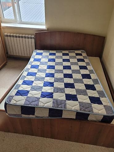 кровать двуспальная без матраса: Двуспальная кровать с матрасом. - Размер спального места — 3