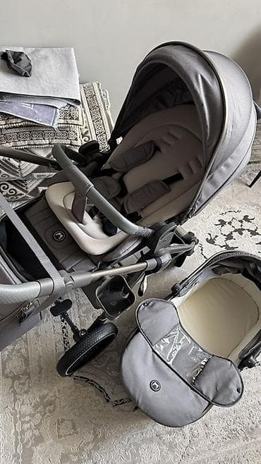 коляска трансформер: Детская коляска трансформер 2 в 1 в сером цвете. Комплектация и — 4