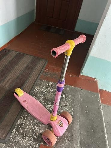 самокат розовый: Детский самокат, Трёхколёсный — 3