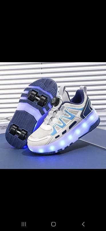 обувь волейбол: Кроссовки-ролики со светящейся подошвой - 2-в-1: повседневные — 2