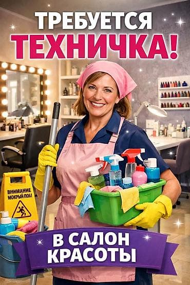 требуется уборку: Вакансия: техничка в салон красоты (в центре города) Обязанности: - — 1
