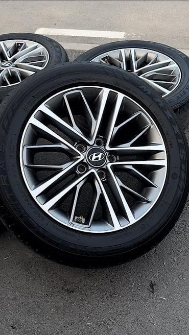 Диски: Литые Диски R 17 Hyundai, Комплект, отверстий - 5, Б/у — 3