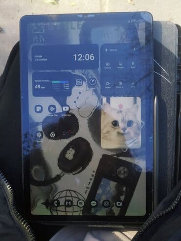 bluetooth клавиатура и мышь для телефона: Планшет, Samsung, 10" - 11", 4G (LTE), Б/у, Классический цвет - Черный — 3