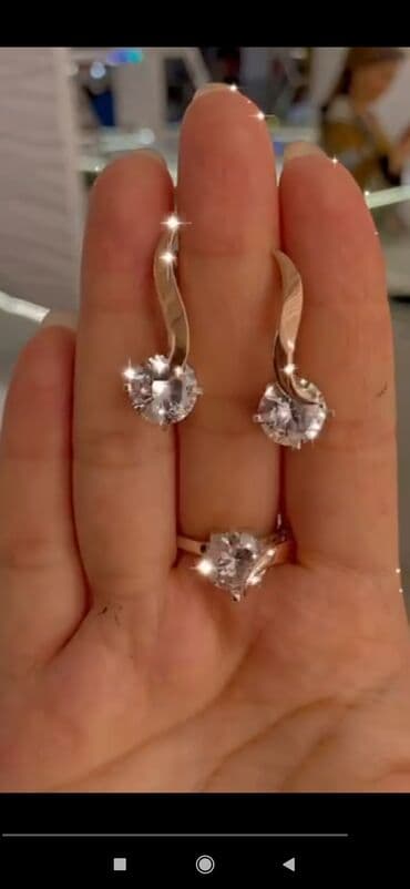 свадебные наборы ручной: Набор украшений, Проба 925, Женские, Новый — 1