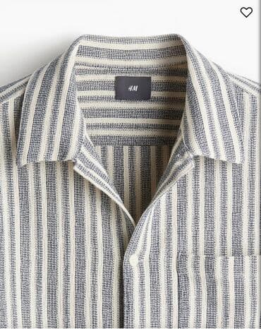 брендовая мужская одежда по низким ценам: Мужская рубашка, L, XL, H&M, Новый, цвет - Серый — 7