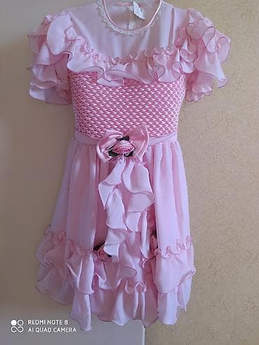 Платья: Детское платье, цвет - Голубой, Б/у — 1