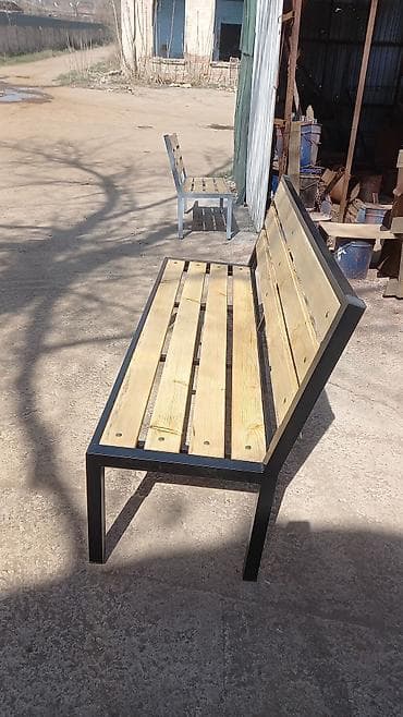 скамейка уличная: Скамейка Металл, Со спинкой, Без крыши — 4