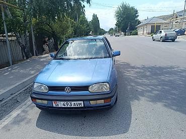 Volkswagen Golf (примерно III поколение), хэтчбек, голубой цвет