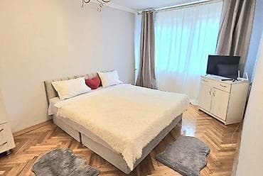 Квартиры: 1 комната, Люкс, элитка, Бишкек Парк ТРЦ, Душевая кабина, Постельное белье, Кондиционер — 3