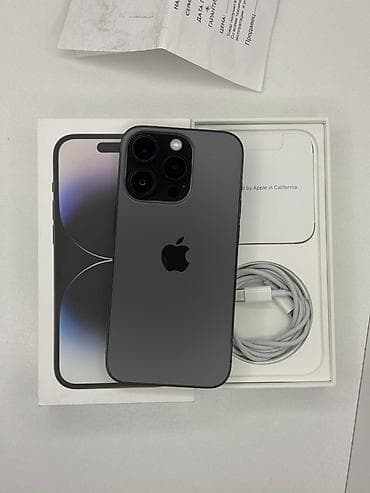 IPhone 14 Pro, Б/у, 256 ГБ, Черный, Коробка, 76 % at lalafo.kg IPhone 14 Pro, Б/у, 256 ГБ, Черный, Коробка, 76 %
