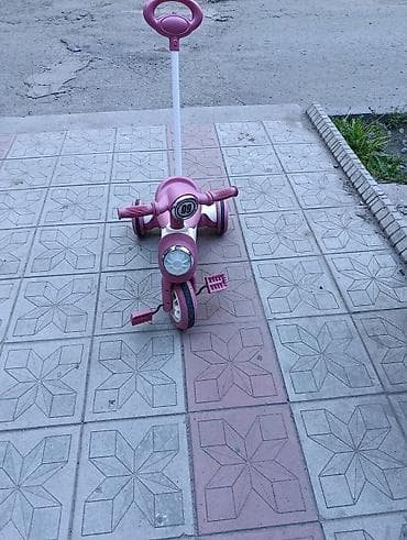 Балдар транспорту: Детский трехколесный велосипед-каталка с родительской ручкой - Цвет — 1