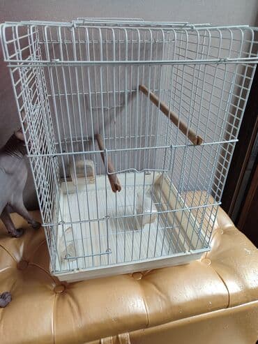 Грызуны: Клетка для птиц - Просторная прямоугольная клетка из металлической — 1