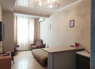 двухкомнатные квартира: 2 комнаты, Телевизор — 1