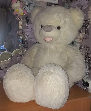 Большой мишка кремового цвета🐻‍❄️ - РАЗМЕР: 1,50м - МАТЕРИАЛ: мягкий