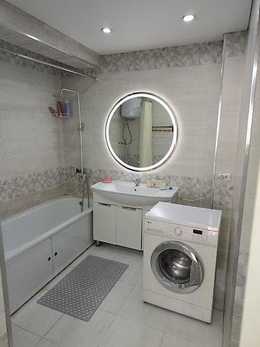 квартира в бишкеке на долгий срок: 2 комнаты, Без подселения, С мебелью полностью — 8