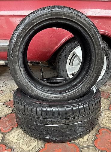 Транспорт: Шиналар 225 / 45 / R 17, Кыш, Колдонулган, Жуп, Жеңил унаалар, Корея, Hankook — 1