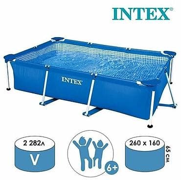 Спорт и отдых: 260/160/65см. Intex 28271 Каркасный прямоугольный бассейн, 2282л — 6