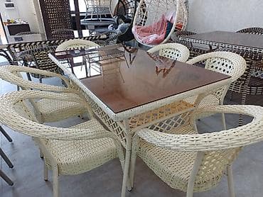 садовые столы: Комплект садовой мебели, Стол, Ротанг — 2