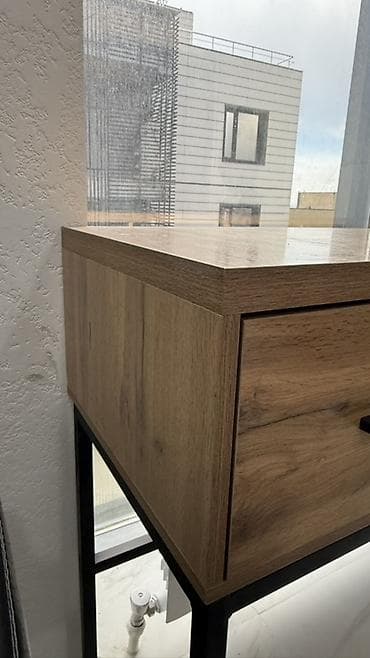 мебель сатылат: Письменный/консольный стол в стиле лофт - Столешница и фасады ящиков — 5