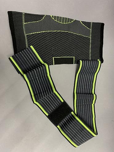 Спорт и хобби: Эластичный наколенник Knee Support с дополнительным ремнём фиксации - — 4