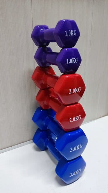 гантели наборные хромированные: Гантели виниловые Набор: 1кг + 1кг 2кг + 2кг 3кг + 3кг цена — 1