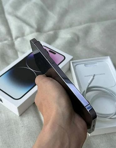 iphone 13: IPhone 14 Pro Max, Б/у, 256 ГБ, Deep Purple, Коробка, 85 % — 2