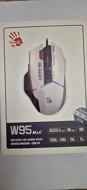 Игровая проводная мышь Bloody W95 Max. количество 14 штук, три цвета at lalafo.kg Игровая проводная мышь Bloody W95 Max. количество 14 штук, три цвета