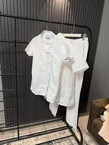 строительная одежда: Медицинский костюм унисекс, белый Размер S s - Комплект: верх с — 3