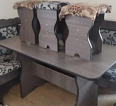 Комплекты столов и стульев: Кухонный стол и стул, Самовывоз, цвет - Черный — 2