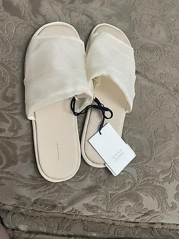 турецкие ботинки: Тапочки Zara Home, размер 36 - Модель: домашние шлепанцы с открытым — 1