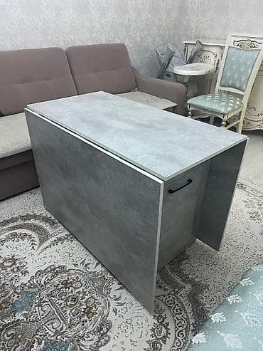 пос: Стол трансформер Для кухни, Стол-книжка, цвет - Серый — 3