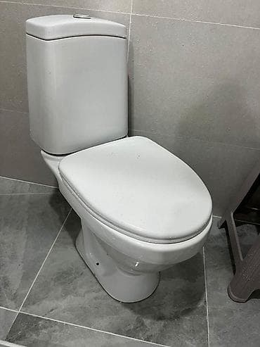 Унитаз-компакт напольный, белый - Тип: унитаз-компакт с бачком и