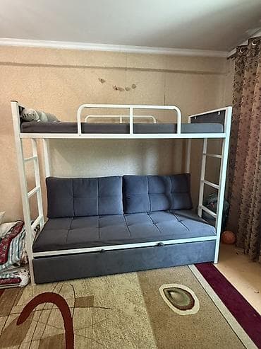 Мебель: Двухъярусная кровать с нижним диваном-кроватью и выкатным спальным — 1