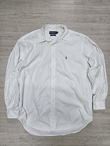 Көйнөктөр: Эркектердин көйнөгү, L, Polo Ralph Lauren, Колдонулган, түсү - Ак, Өзү алып кетүү — 1