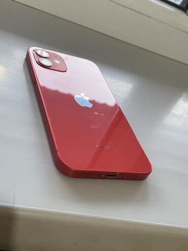 iphone 15 pro max 256 цена бишкек: IPhone 12, Колдонулган, 64 ГБ, Кызыл, Коргоочу айнек, Каптама, 77 % — 2