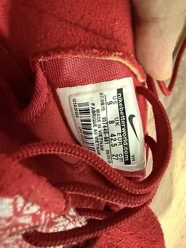 n work: Кроссовки, 42.5, Nike, Б/у, цвет - Красный, Самовывоз, Платная доставка — 7
