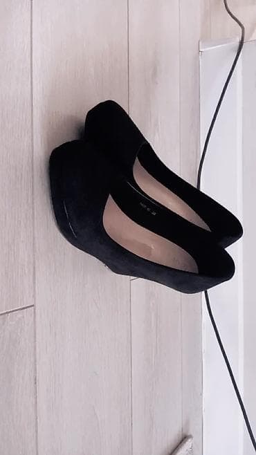 кожаная обувь женская: Классические женские туфли на скрытой платформе - Цвет: черный - — 2