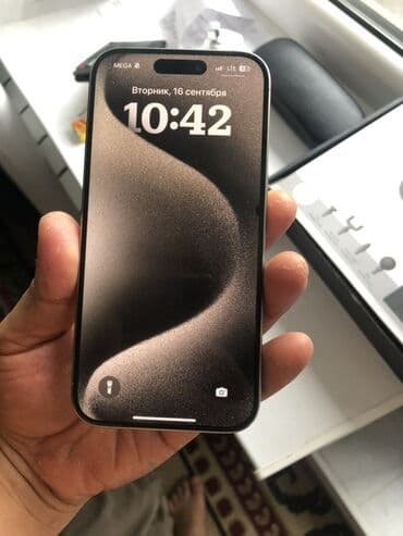 макбук про 2015: IPhone 15 Pro, Колдонулган, 256 ГБ, Natural Titanium, 80 % — 2